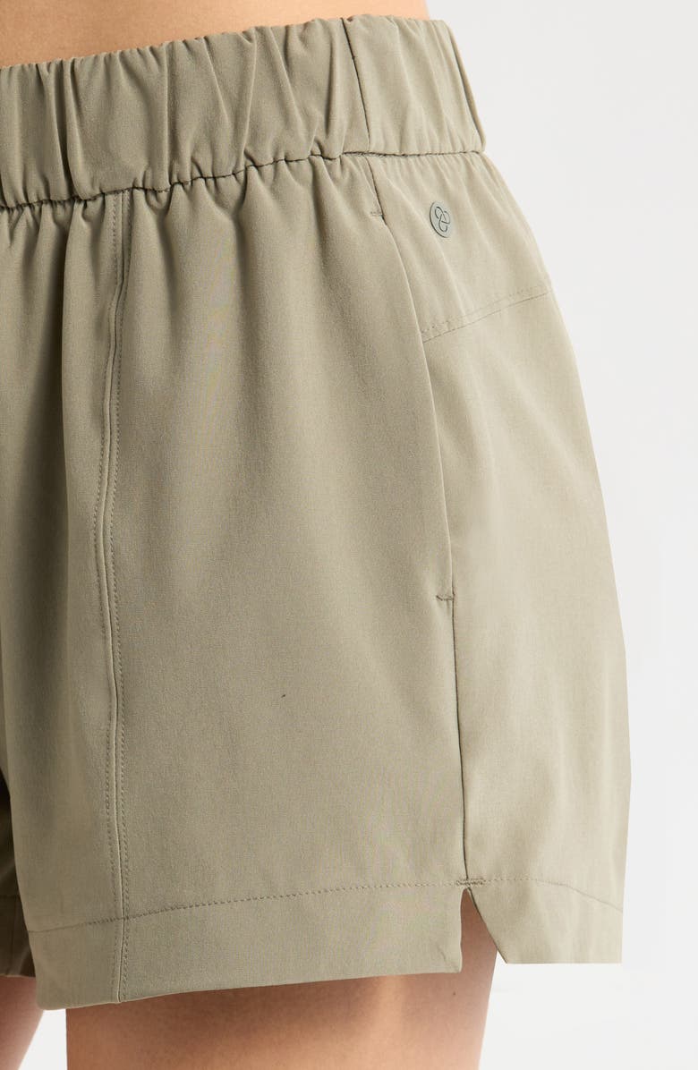 Zella Out & About Shorts, Alternate, color, Green Vetiver