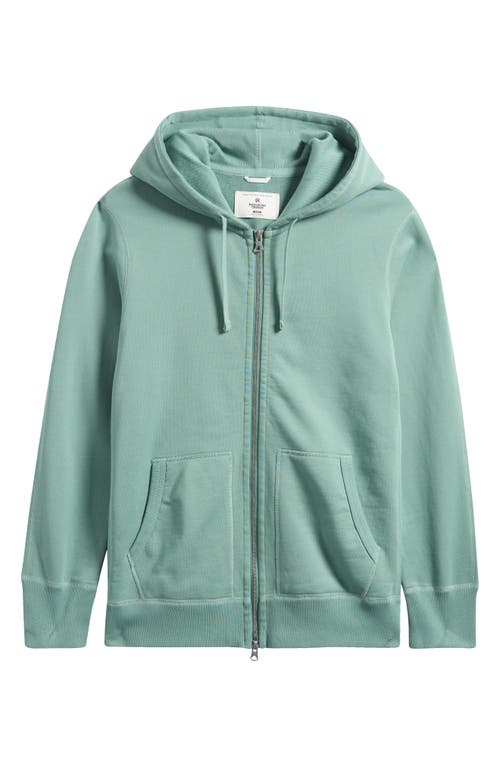 Reigning Champ Midweight Terry Slim Zip Hoodie In Sage