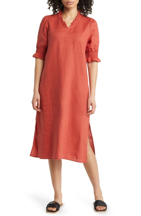 Nydela Linen Shift Dress