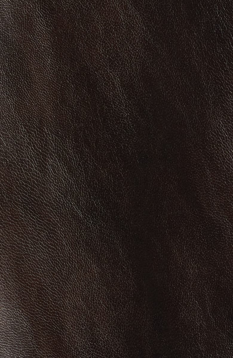 MANGO Marti Faux Leather Jacket, Alternate, color, Brown