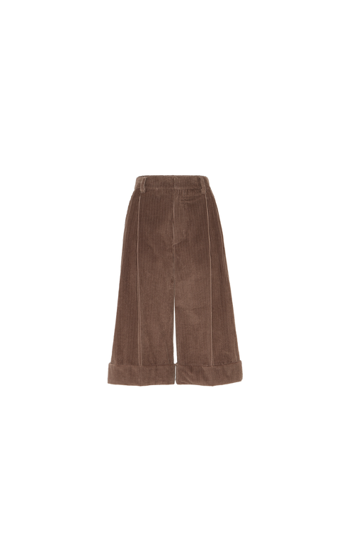 Brunello Cucinelli Corduroy City Bermuda Shorts In Brown