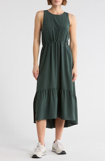 knee length dresses for ladies Zella Denim Midi Dress