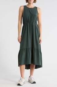 Zella Pursuit Tiered Midi Dress