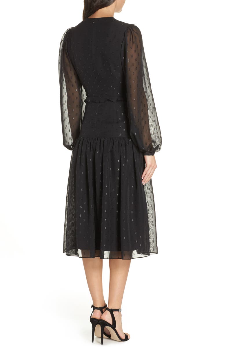 Chelsea28 Fil Coupé Midi Dress, Alternate, color,