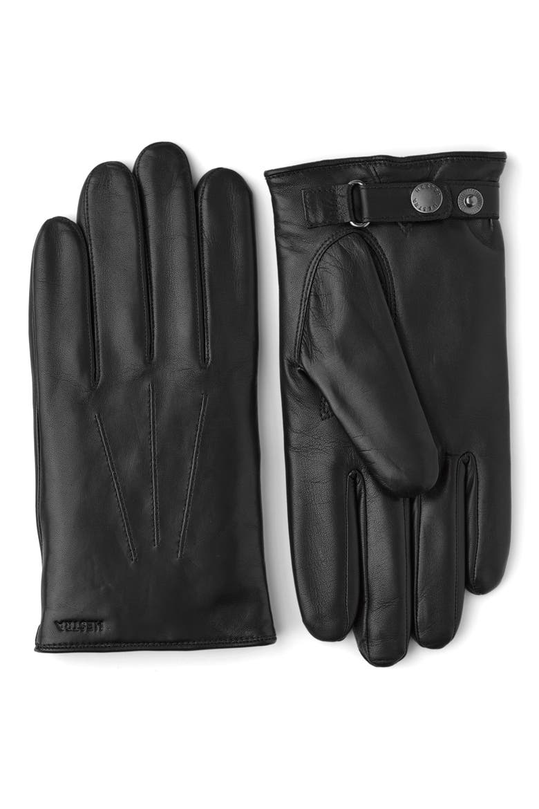 Nelson Hairsheep Leather Gloves, Main, color, BLACK