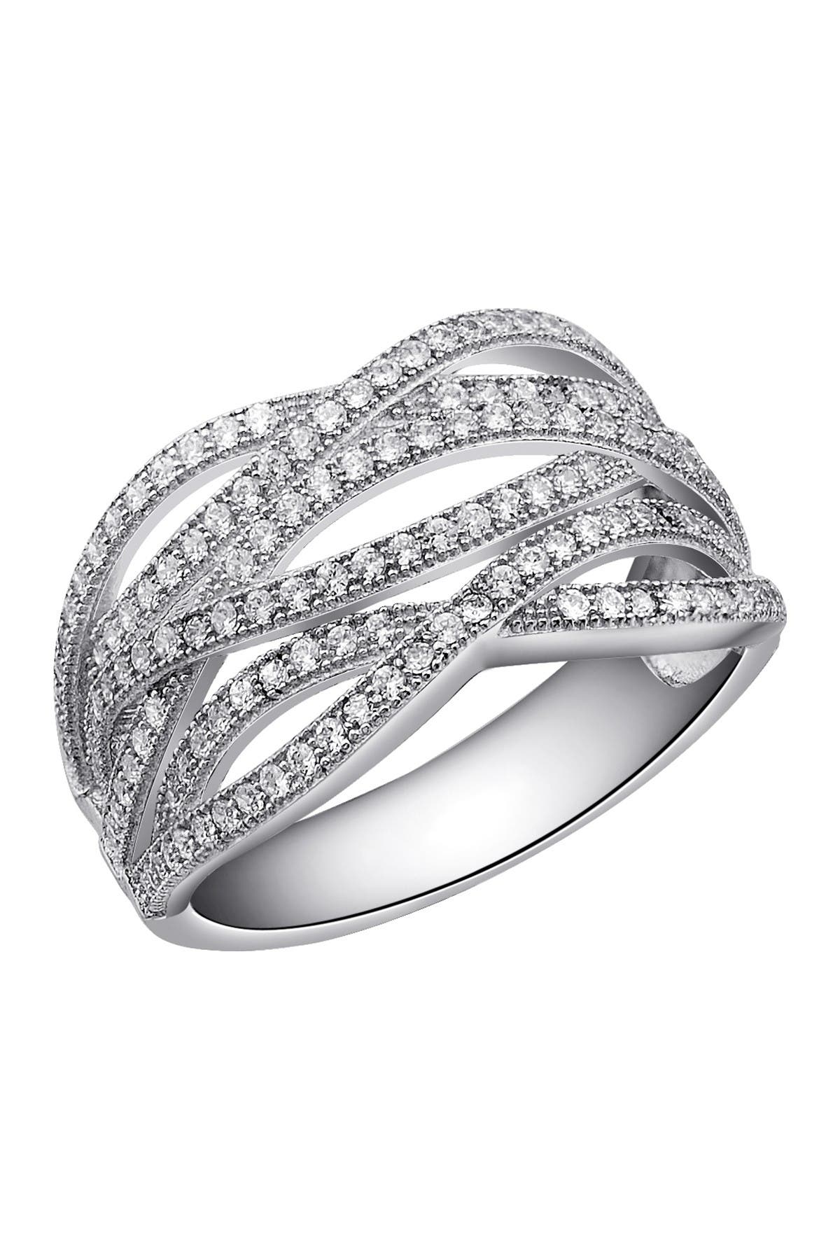 Lafonn Sterling Silver Labyrinth Simulated Stone Band Ring (Women ...