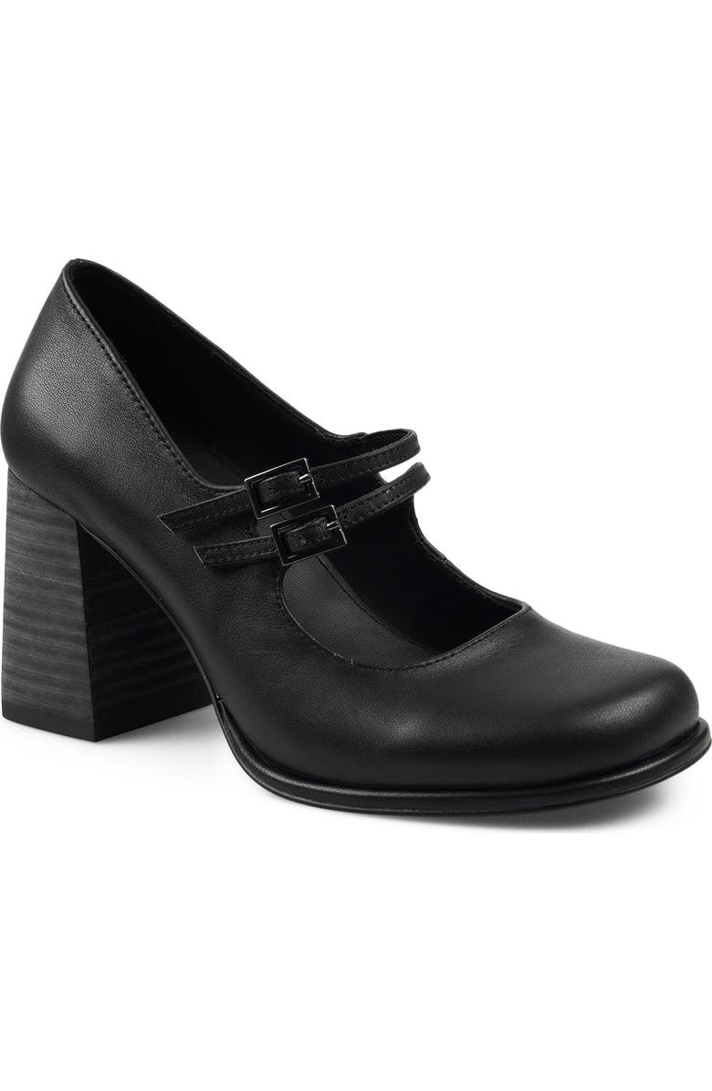 Artisan Crafted By Zigi Lazio Mary Jane Pump, Main, color, Black Leather