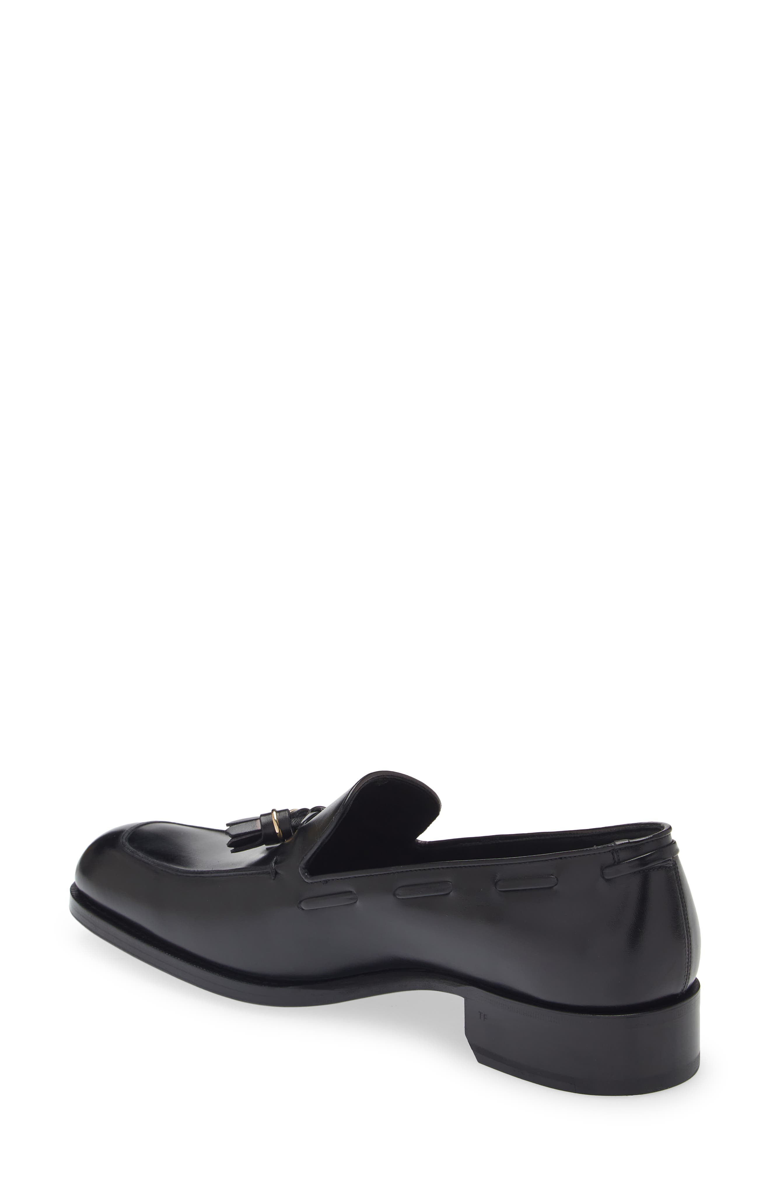 TOM FORD Edgar Tassel Loafer, Alternate, color, Black