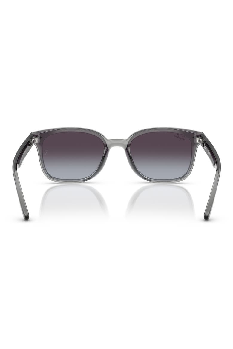 64mm Rectangle Sunglasses, Alternate, color, TRANSPARENT GREY