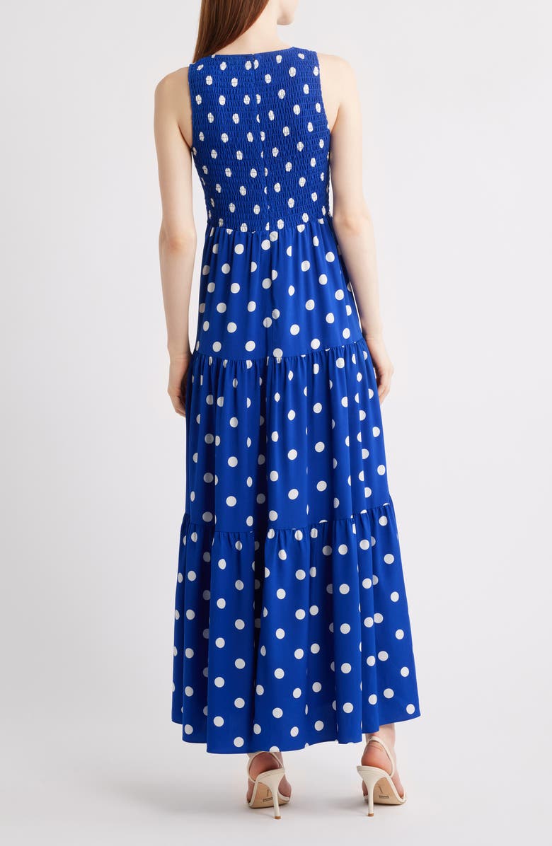 Anne Klein Polka Dot Maxi Dress, Alternate, color, 
