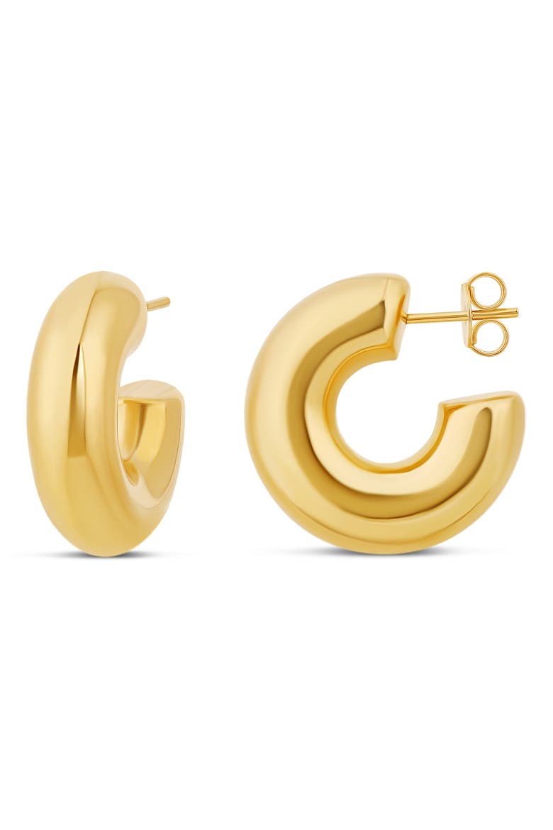 Chunky Hoop Earrings, Main, color, GOLD