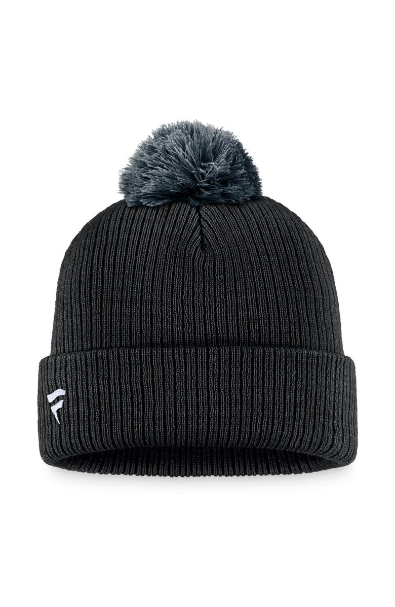 FANATICS Men's Fanatics Branded Black Vegas Golden Knights Team Cuffed Knit Hat with Pom, Alternate, color, 