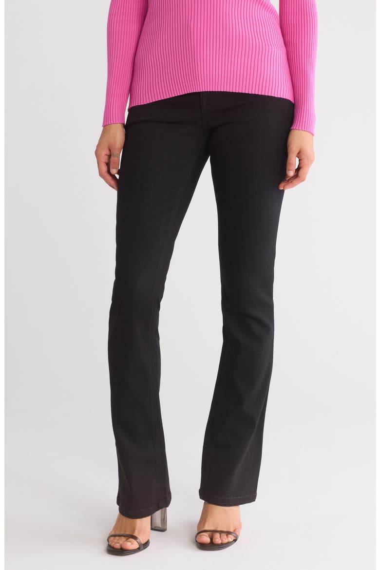 Itty Bitty Rhinestone Pocket Bootcut Jeans, Main, color, BLACK