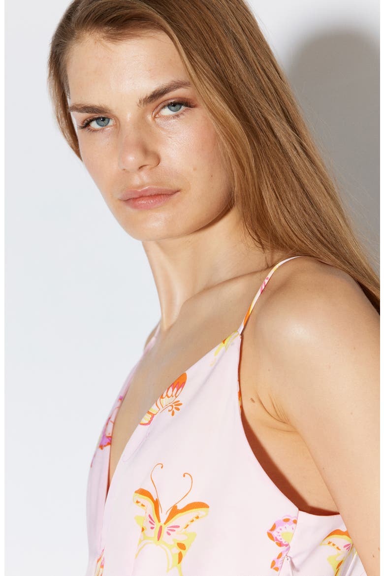 Buffy Butterfly Keyhole Cutout Dress, Alternate, color, LILAC SNOW AOP BUTTERFLY