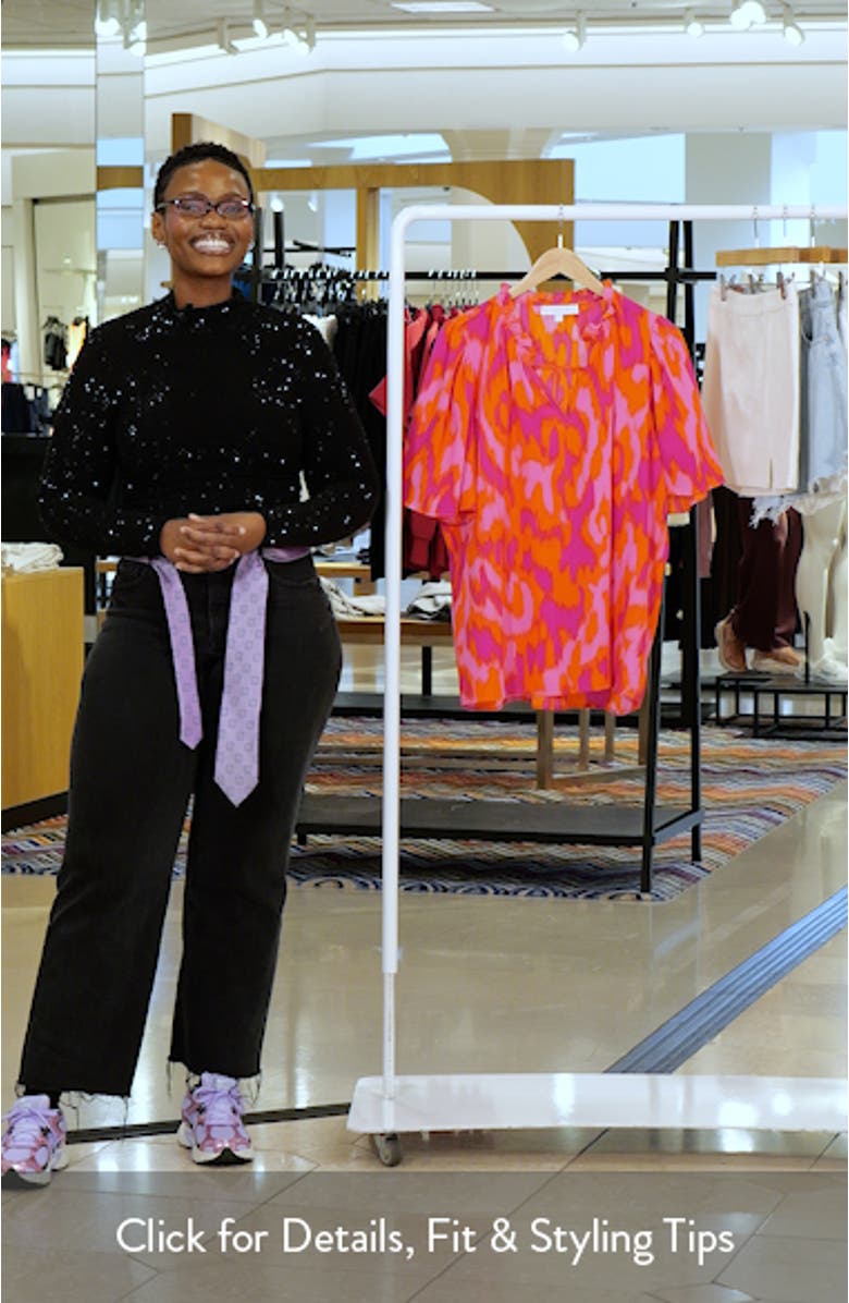 Charly Abstract Keira Ruffle Top, sales video thumbnail