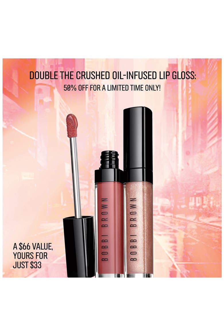 Crushed Oil-Infused Tinted Lip Gloss Duo Set $66 Value, Alternate, color, PINK BROWN/ CHAMPAGNE