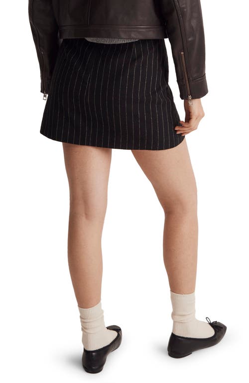 Madewell Wool Blend Miniskirt In Black