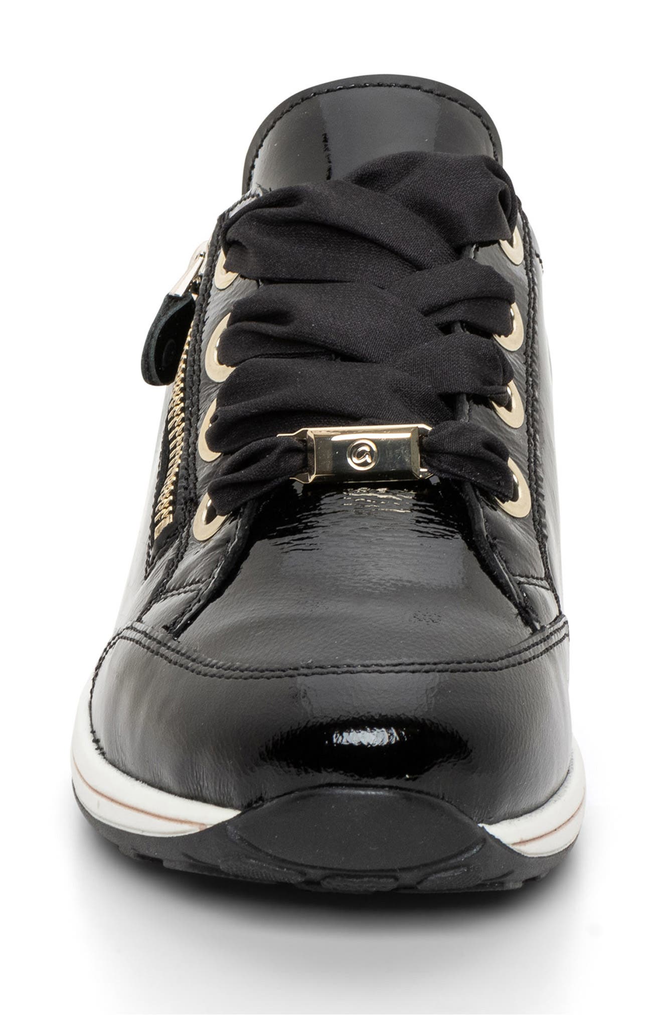 ara Ollie Sneaker, Alternate, color, Black/Gold