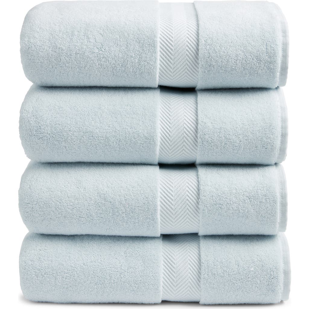 Nordstrom Organic Hydrocotton Set Of 4 Bath Towels $140 Value In Blue