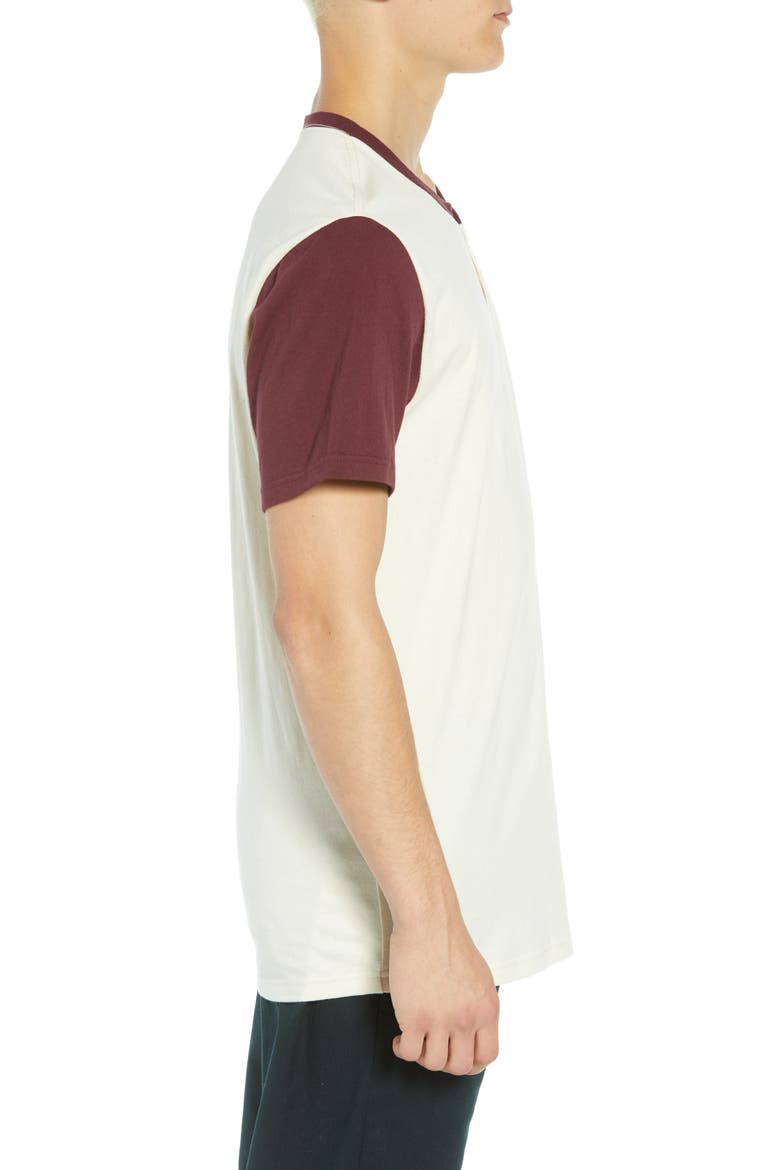 Holder Street Henley T-Shirt, Alternate, color, RAW COTTON/ PORT ROYALE