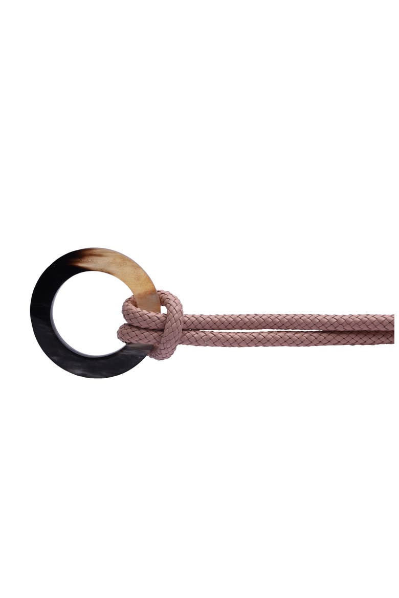 Le Knot Leather Belt, Alternate, color, Pastel Pink