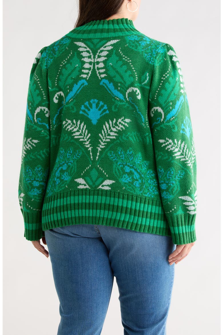 Verda Mock Neck Sweater, Alternate, color, GREEN-MULTI