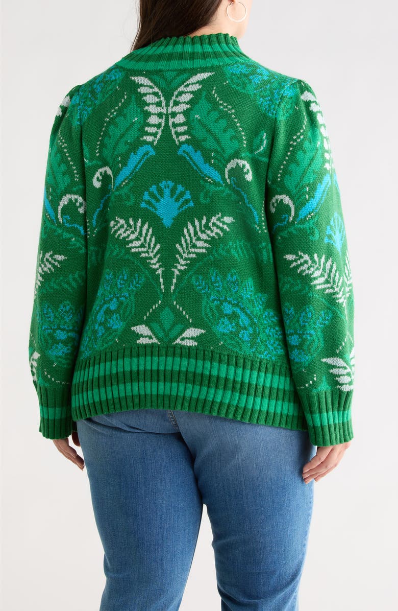 SUGARLIPS Verda Mock Neck Sweater, Alternate, color, Green-Multi