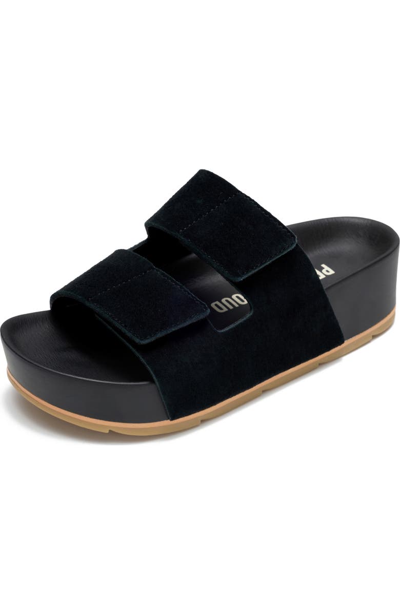 Project Cloud Propel Platform Slide Sandal, Main, color, Black Nubuck