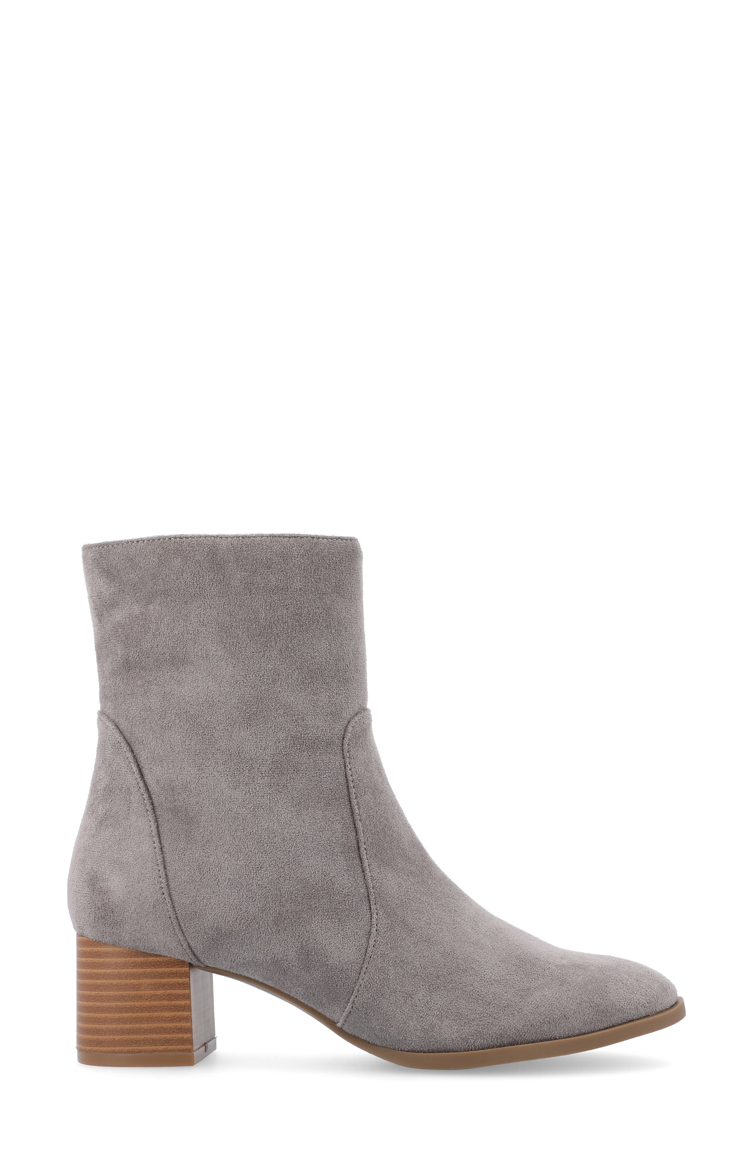Journee Collection Hayven Block Heel Bootie, Alternate, color, Grey