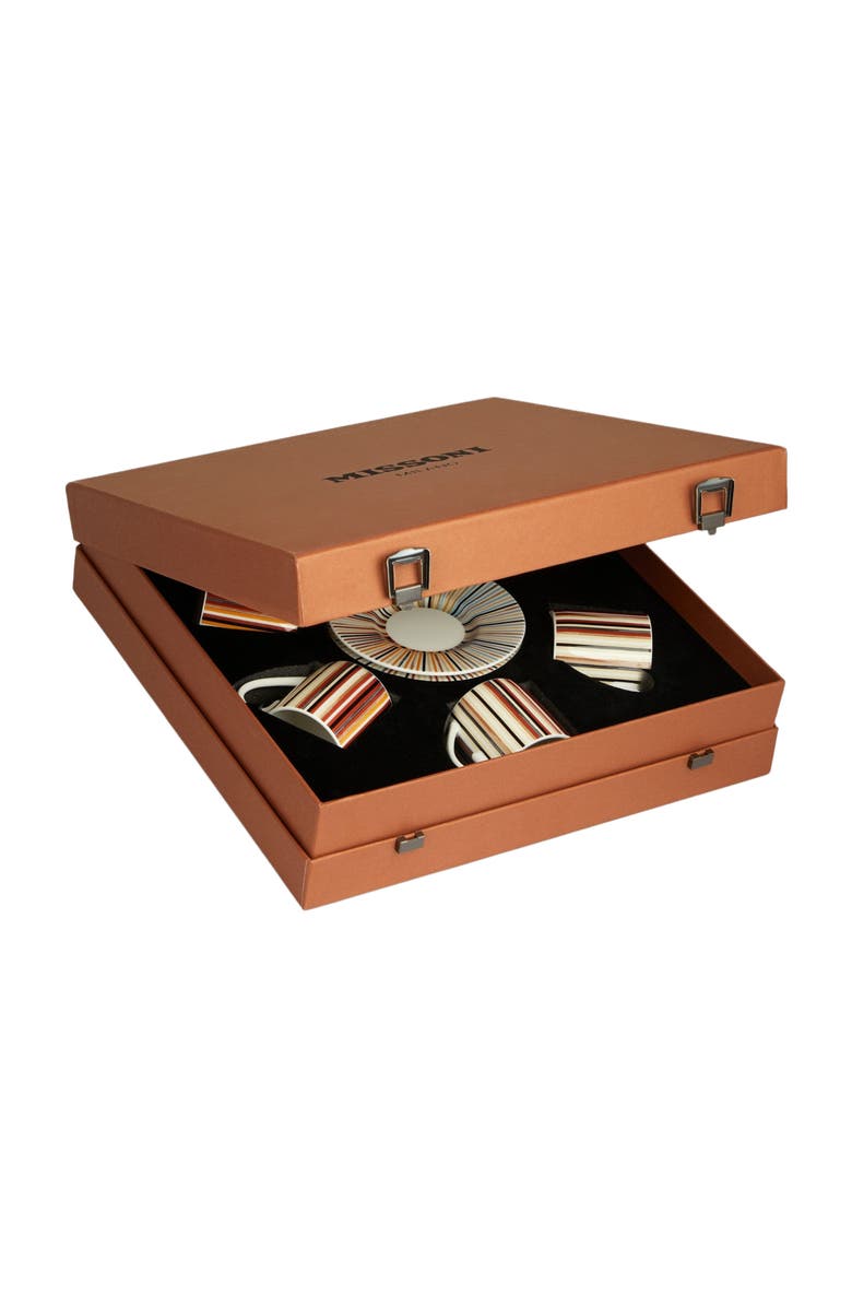 Missoni Home Jenkins Set Of 6 Coffee Cups & Saucers, Alternate, color, White