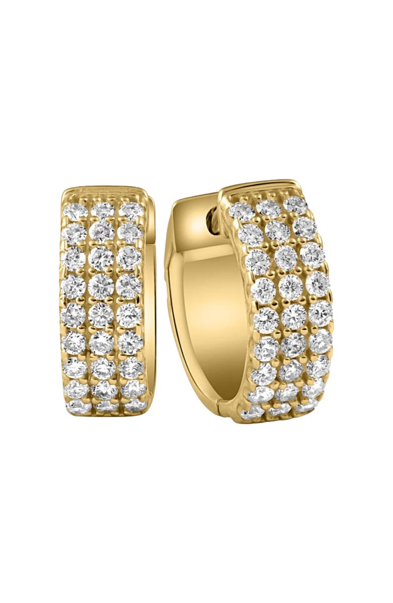 Bliss Diamond 1 Ct Diamond Lab Grown Hoops Women's Earrings 10k Gold, Main, color, 10K Yellow Gold