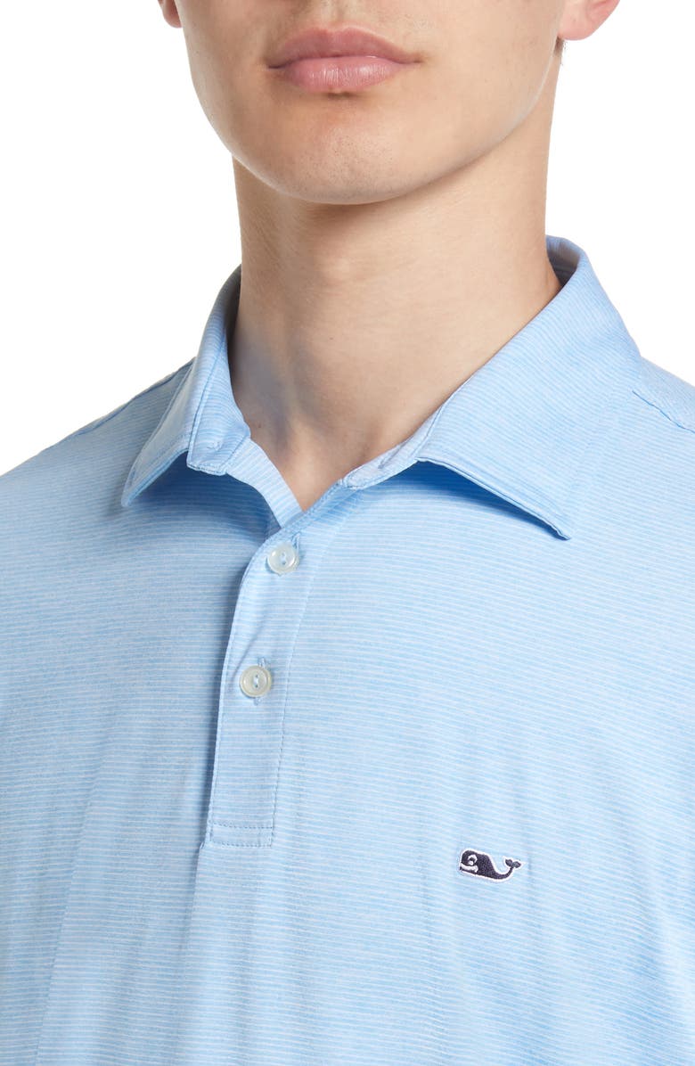 vineyard vines St. Jean Stripe Sankaty Performance Polo, Alternate, color, Ocean Breeze Tejeda