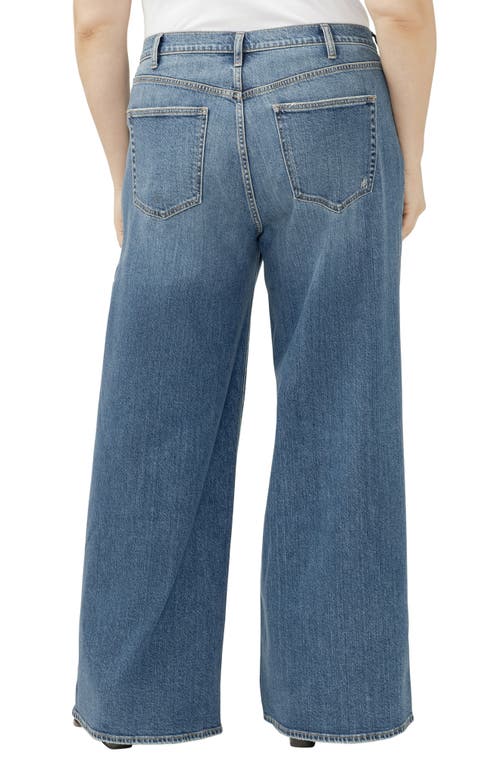 Silver Jeans Co. Highly Desirable V-yoke High Waist Ultra Wide Leg Jeans In Blue