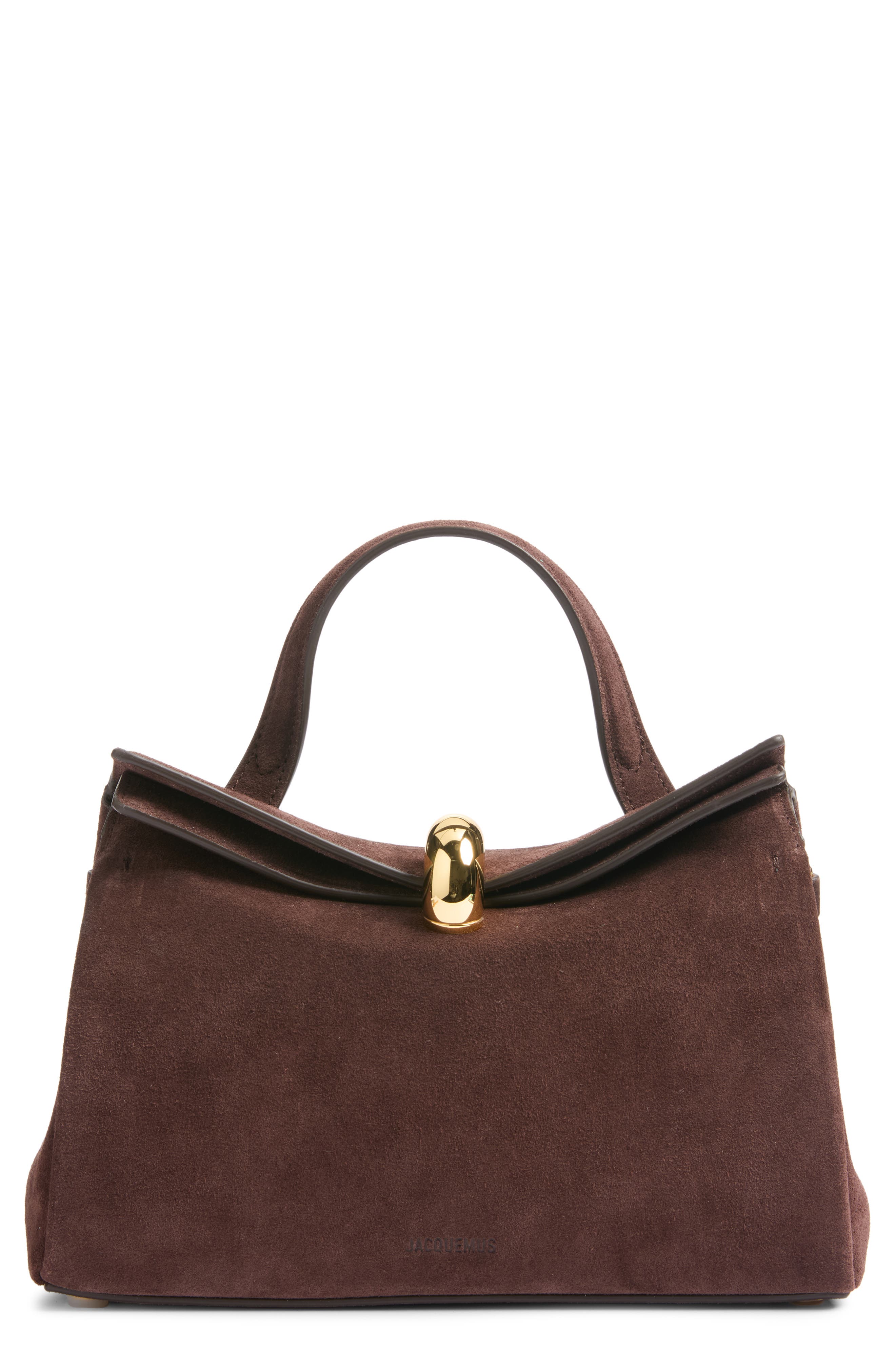Le Petit Valerie Leather Top Handle Bag, Main, color, MEDIUM BROWN 855