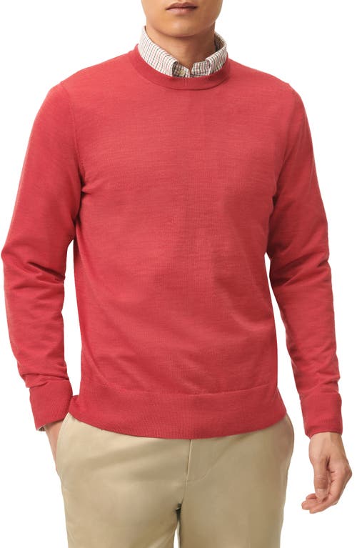 Brooks Brothers Ultimate Merino Wool Cewneck Sweater In Red