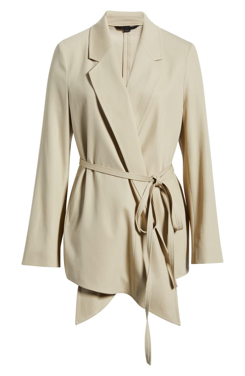 BOSS Joscara Belted Wool Blend Jacket, Main, color, Pumice