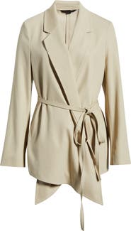 BOSS Joscara Belted Wool Blend Jacket