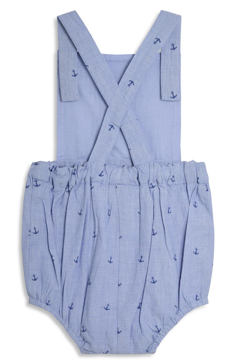 JOJO MAMAN BEBE Bodysuit & Anchor Print Overalls, Alternate, color, Navy