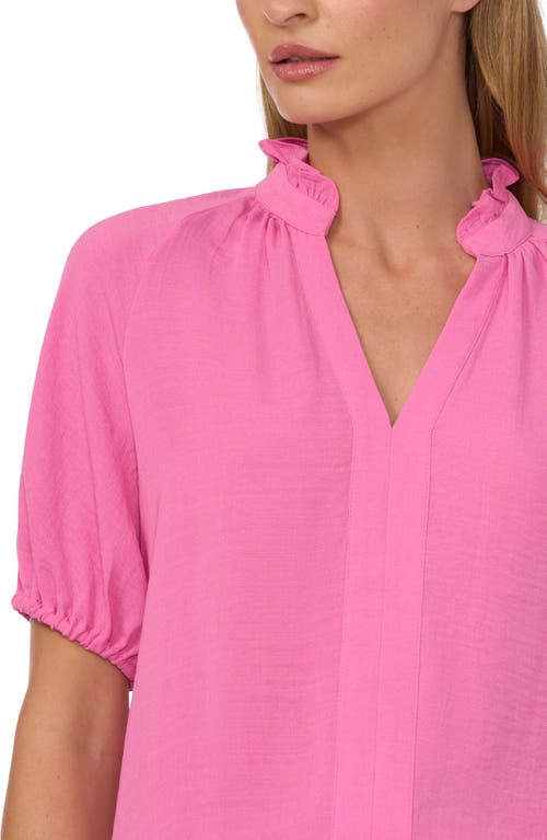 Shop Cece Ruffle Split Neck Blouse