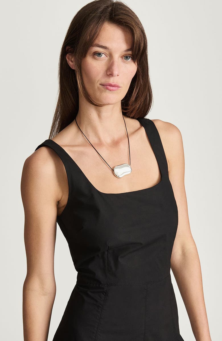 Mavi Jeans Sleeveless Fit & Flare Midi Dress, Alternate, color, Black