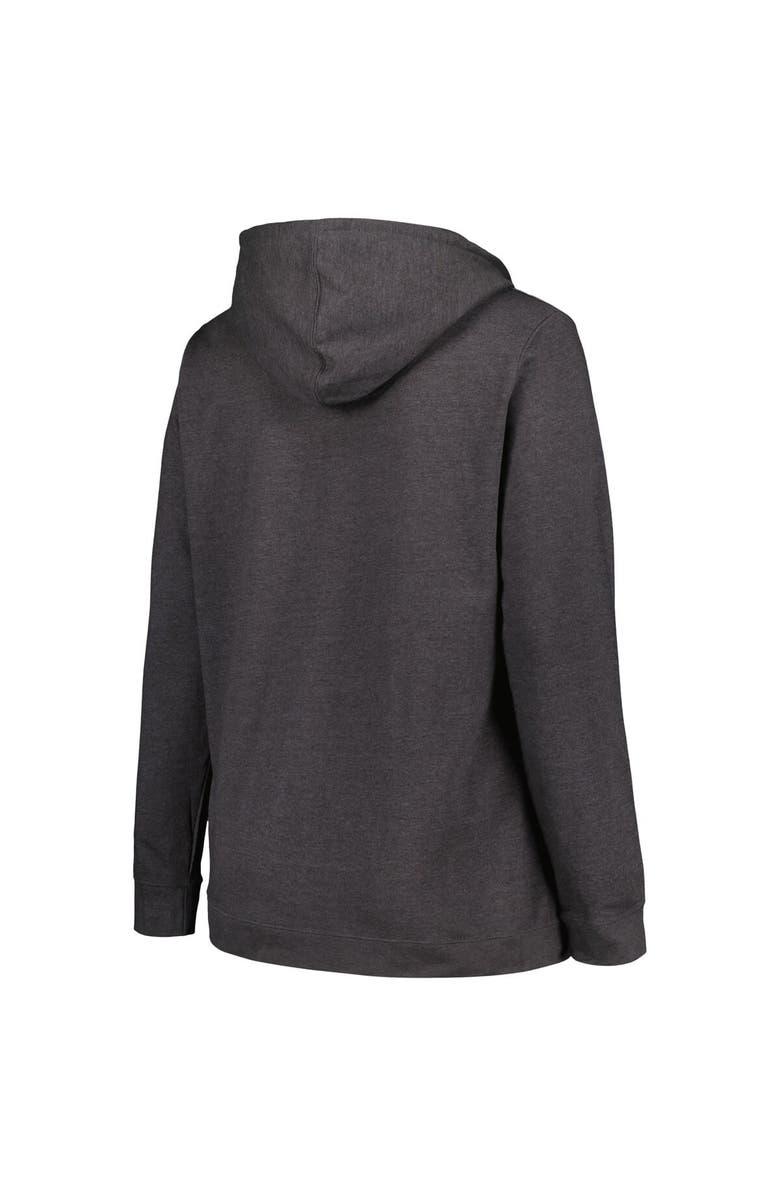 Champion Women's Champion Heather Charcoal Nebraska Huskers Plus Size Heart & Soul Notch Neck Pullover, Alternate, color, Heather Charcoal