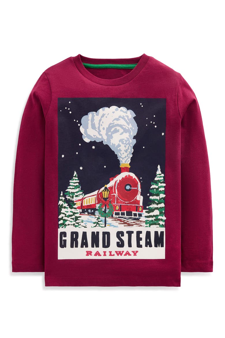 Kids' Steam Train Graphic T-Shirt, Main, color, RED STEAM TRAIN