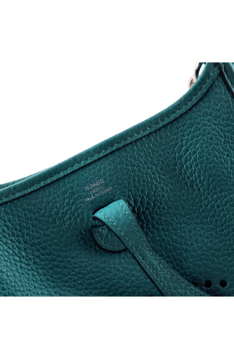 Pre-Owned Hermes Evelyne Bag Gen III Clemence TPM, Alternate, color, Turquoise