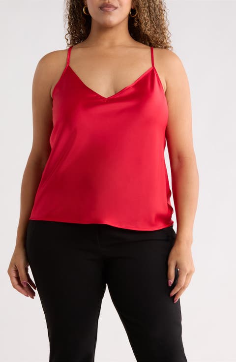 Satin V-Neck Camisole (Plus)