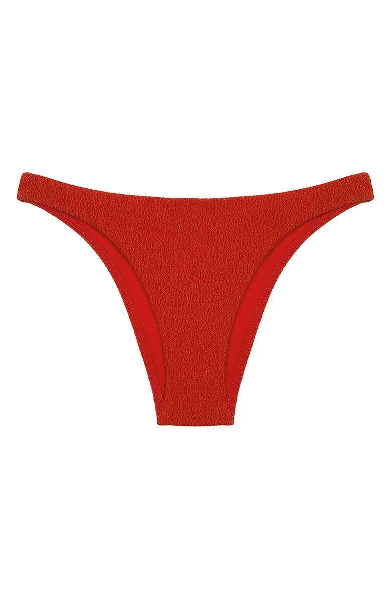 ViX Paula Hermanny Solid Bikini Bottoms, Alternate, color, Red