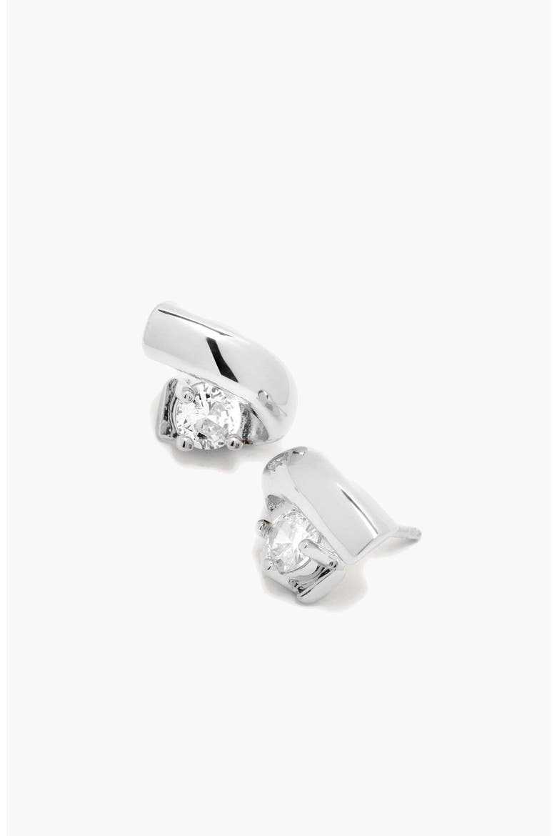 Afar Stud Earrings in Silver, Main, color, Silver