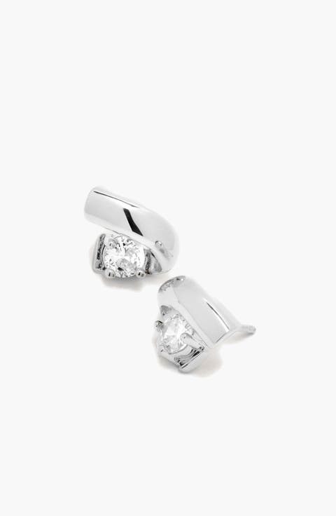 Afar Stud Earrings in Silver