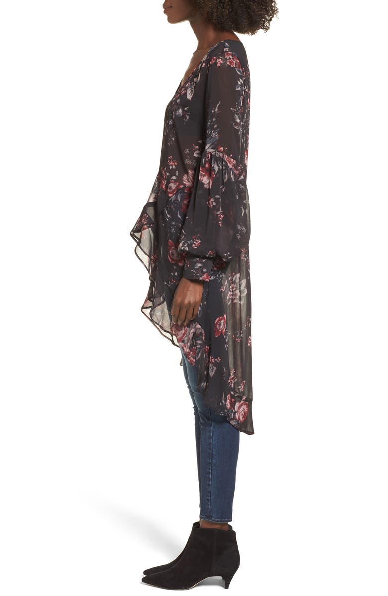 Leith High/Low Ruffle Top, Alternate, color, 