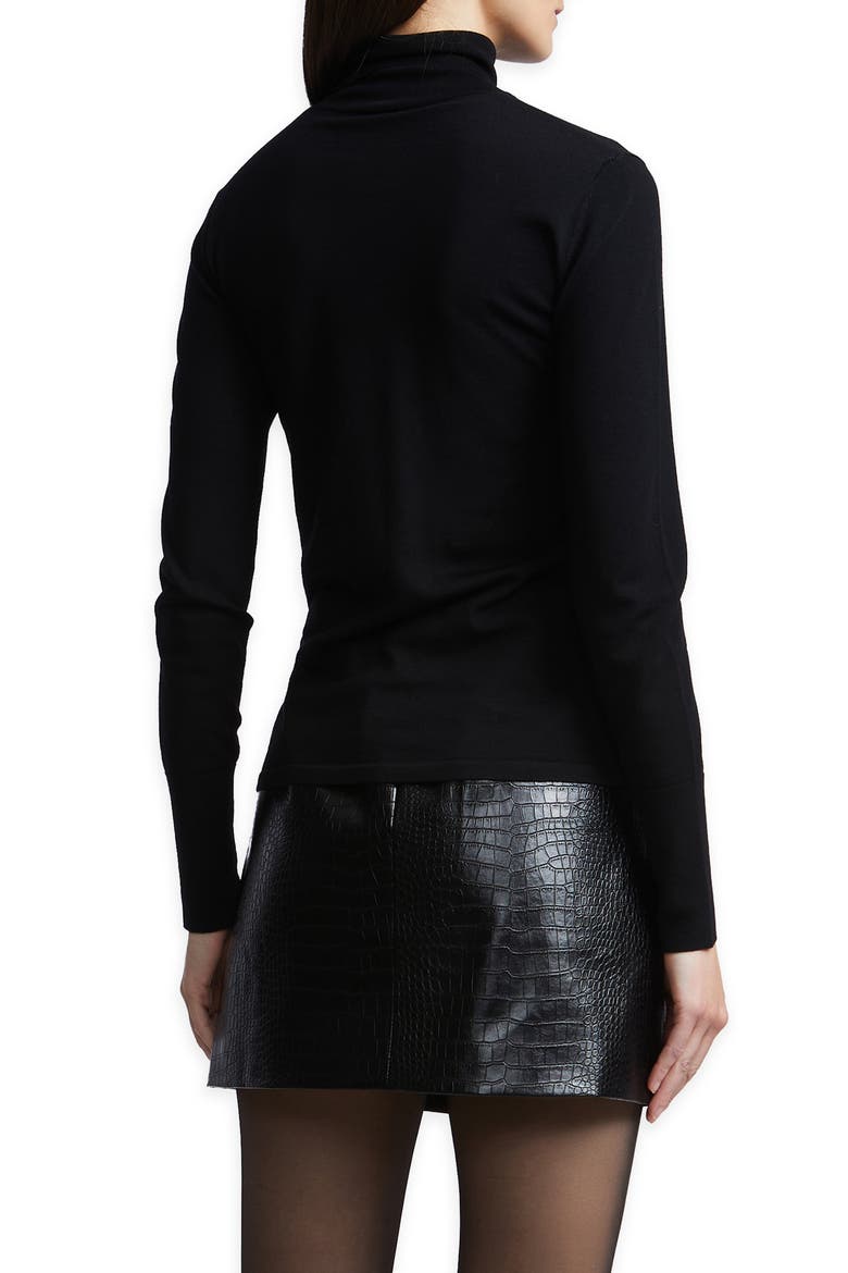 Ivy Merino Wool Turtleneck Sweater, Alternate, color, BLACK