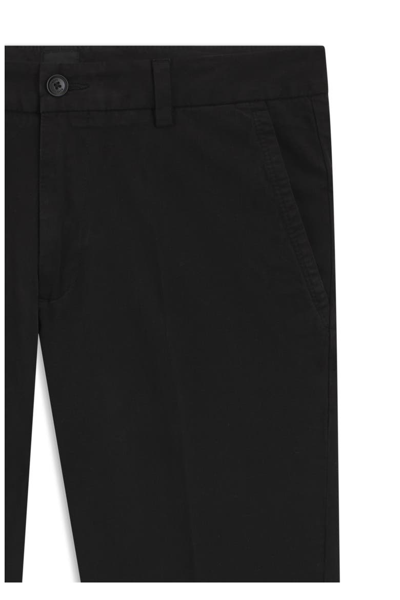 Kaiton Slim Fit Flat Front Stretch Cotton Chinos, Alternate, color, BLACK